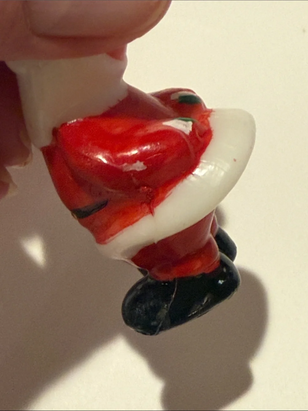 Vintage Set of Mr. And Mrs. Claus Santa Plastic Cake Topper Figures